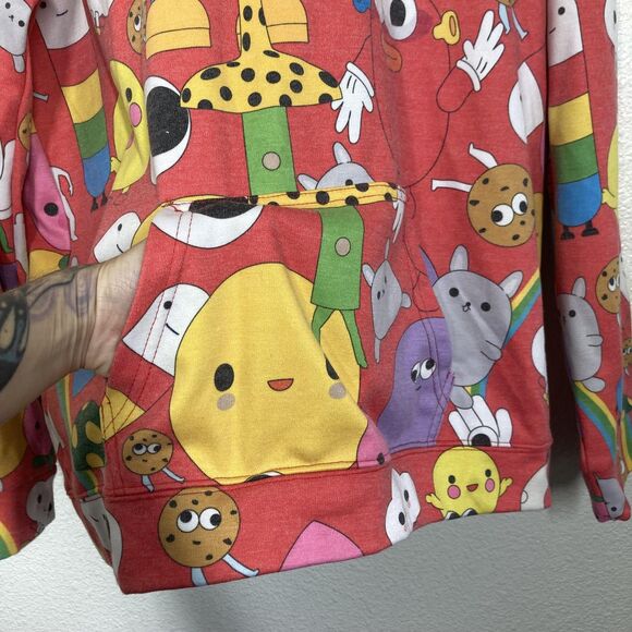 J Balvin FriendsWithYou Hoodie Mens Large Red All Over Graphic Pullover - Picture 9 of 14